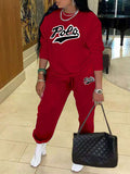 Logo Sweatshirt & Pants Set--Clearance Burgundy 5XL
