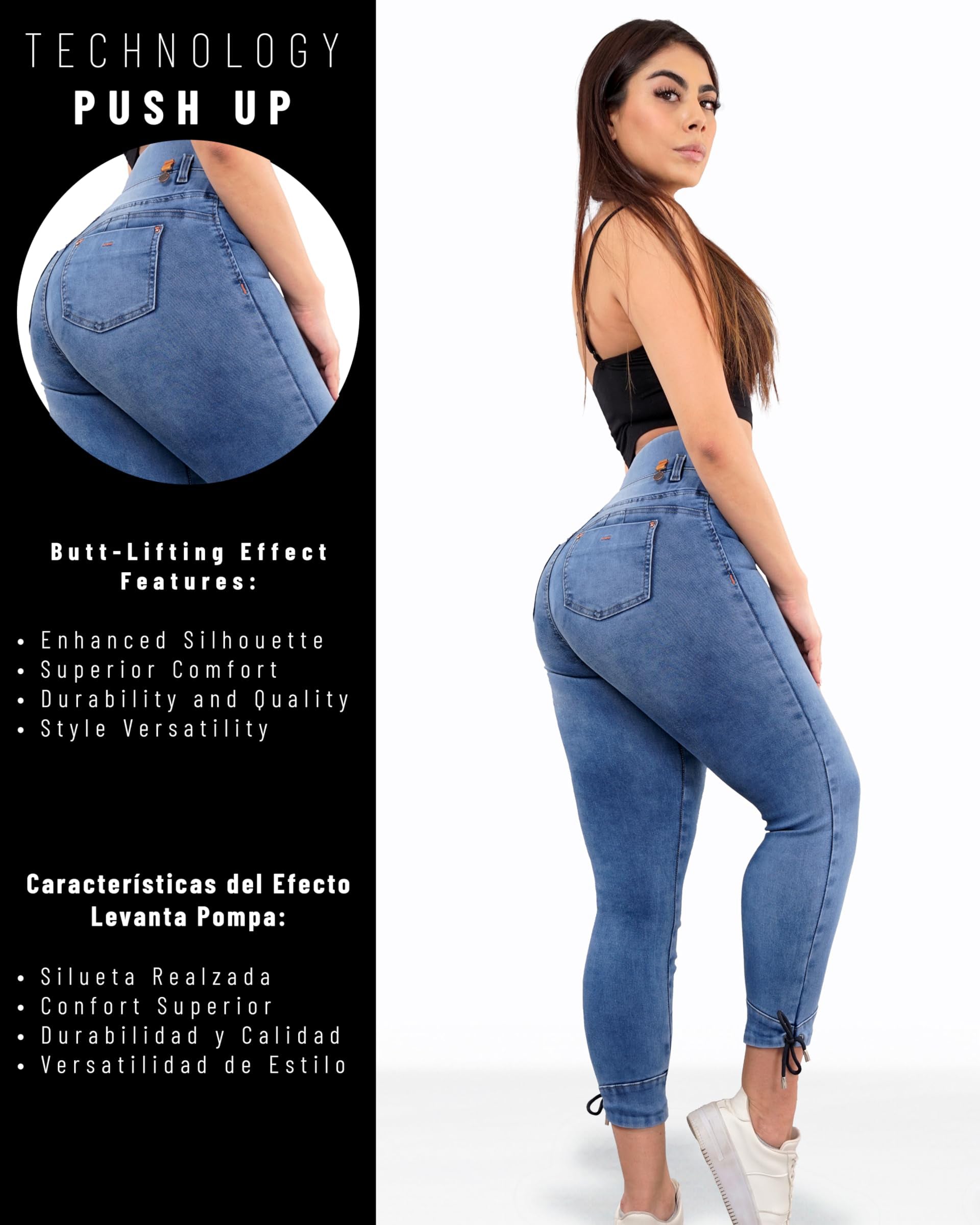 High Waisted Butt Lifting Skinny Jeans