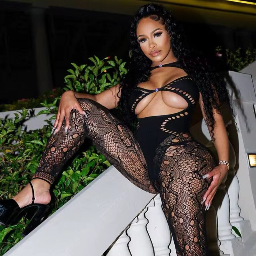 Teya Black Poster Girl Jumpsuit