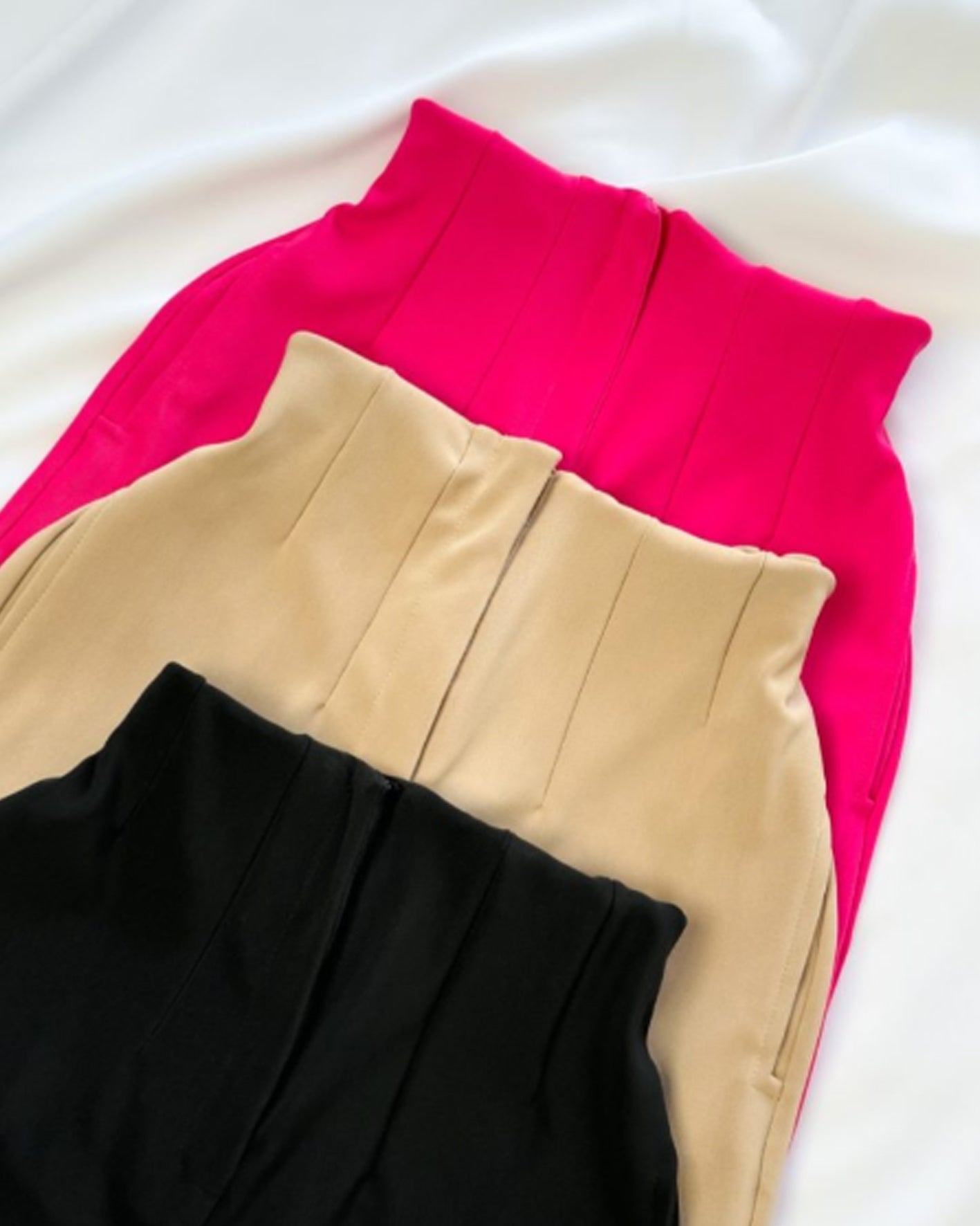 Fashion Waist-Less Headside Pocket Pants Fuchsia