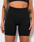 High Waist Fitness Pants Sports Running Yoga Shorts Black