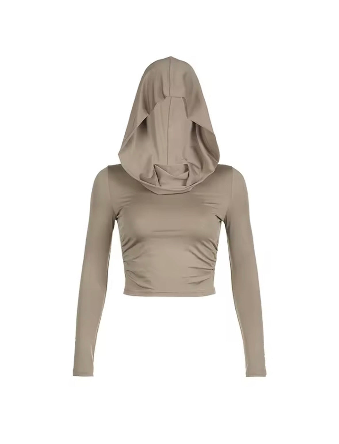 Basic hood crop top
