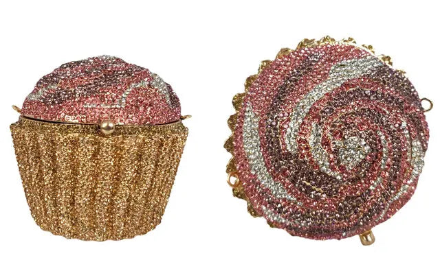 Cupcake Crystal Clutch Bag