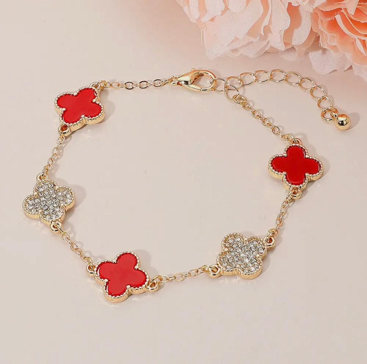 My Lucky Charm Bracelet Red Gold