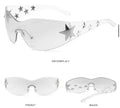 Please Me Clear Tint Silver Star Detail Shades