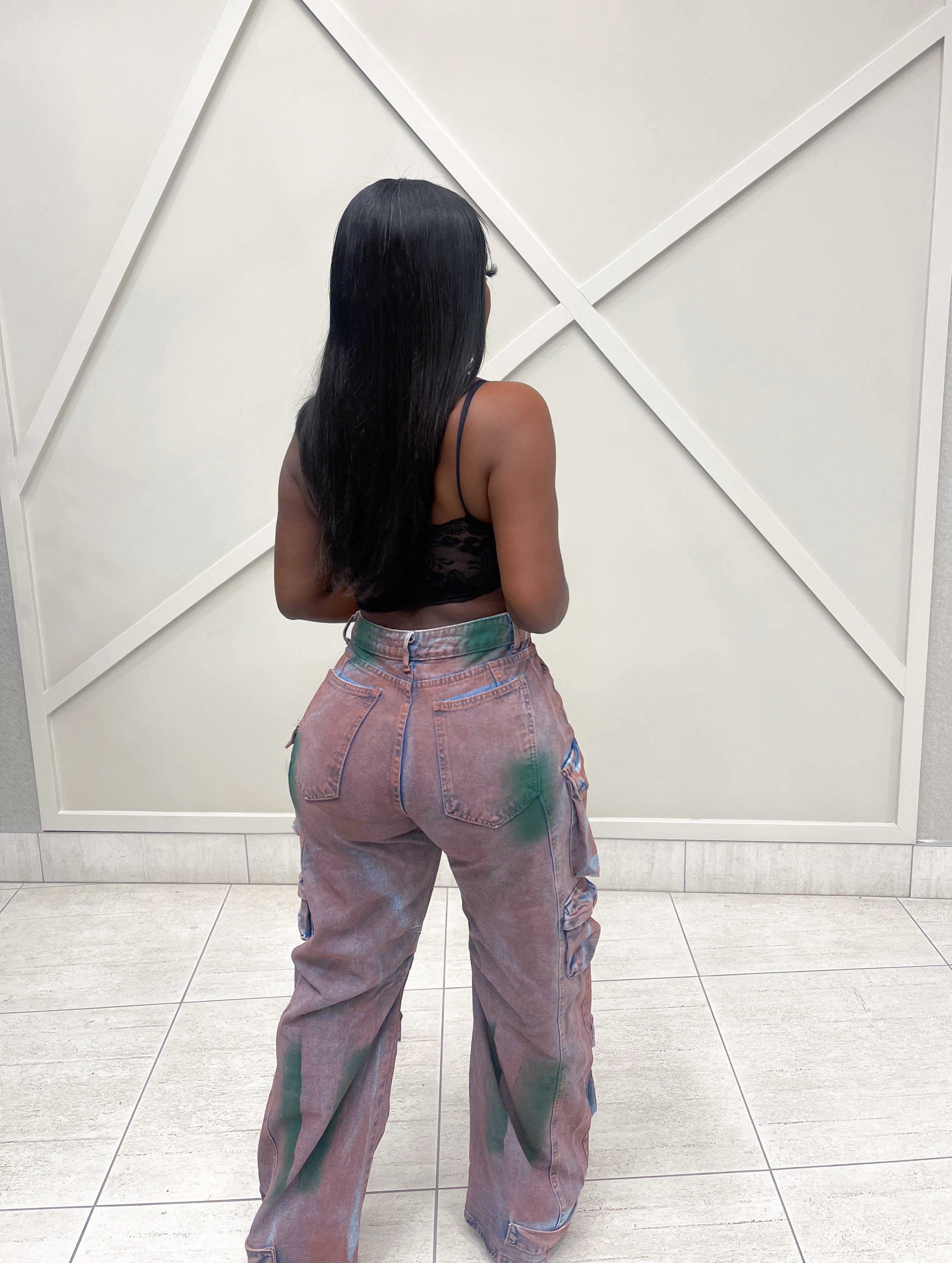 “TIKA” ACID CARGO PANTS (S-XL)