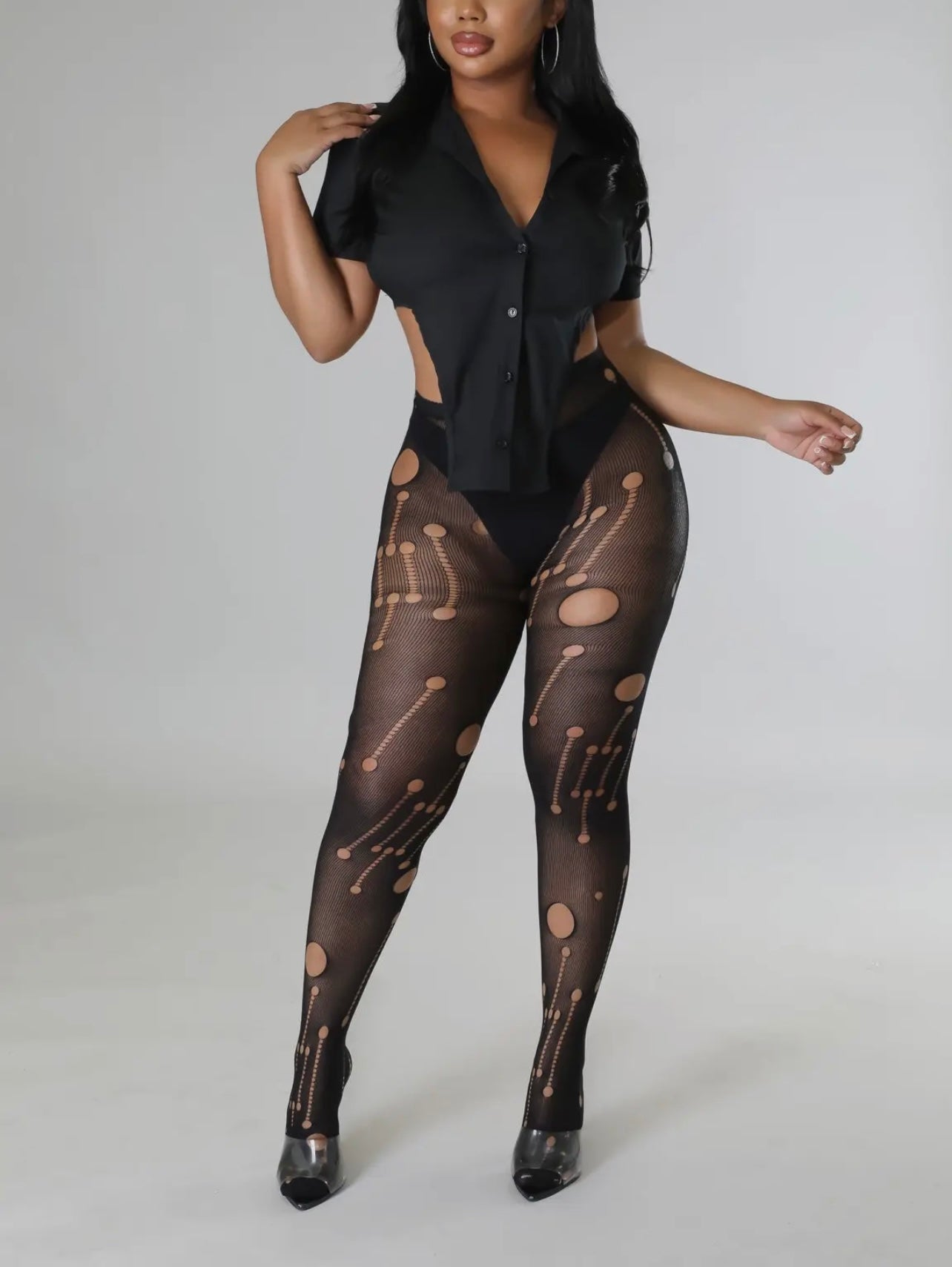 Ripped and Cutout Baddie Pantyhose