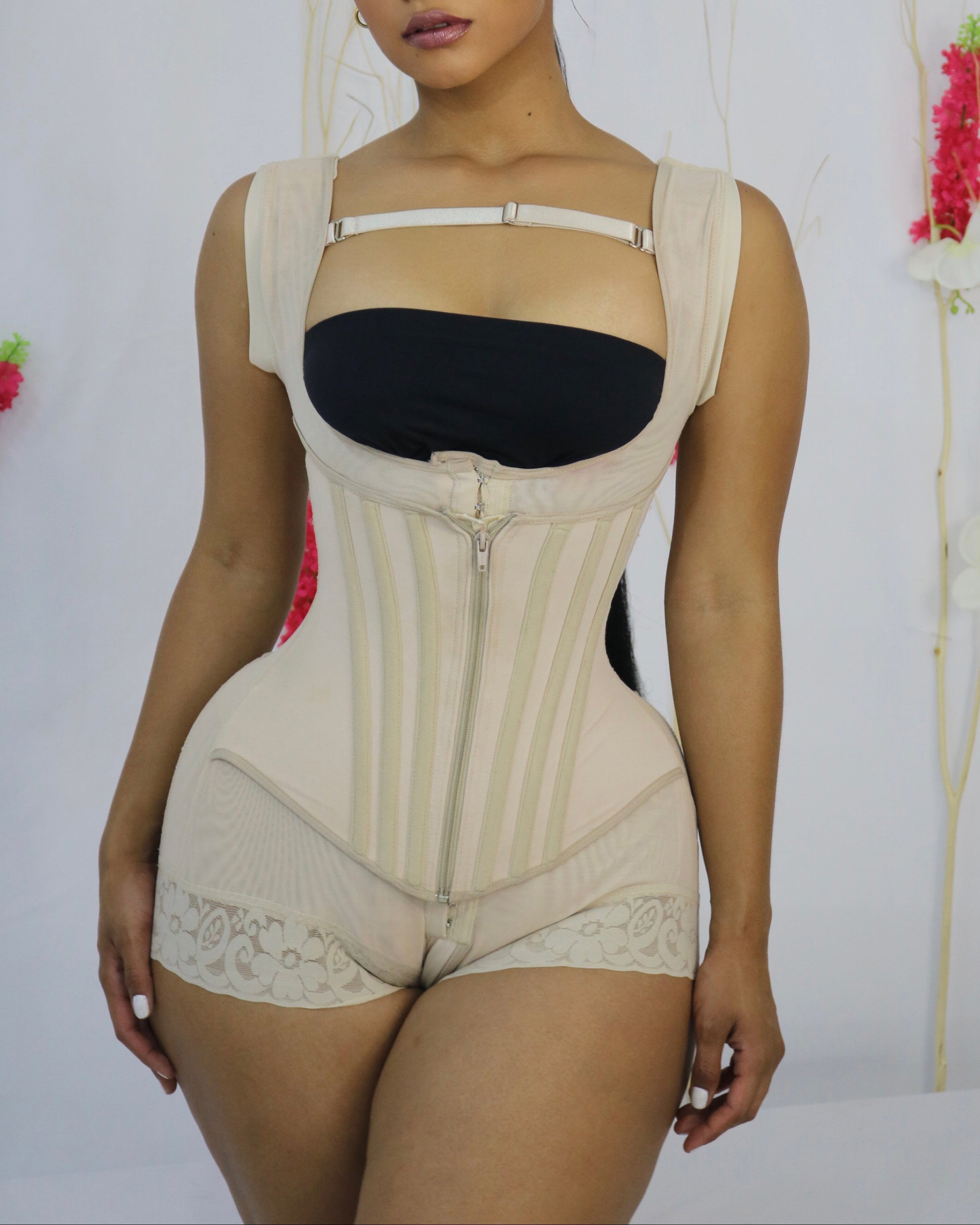 High Compression Hourglass Fashion Curve Shapewear Tan