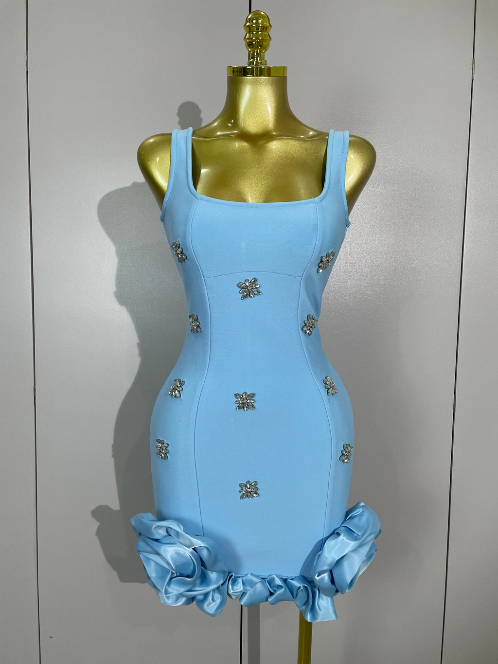 Lori Bandage Ruffle Mini Dress