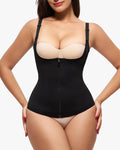 Tummy Shaping Open-Bust Waist Trainer Vest Black