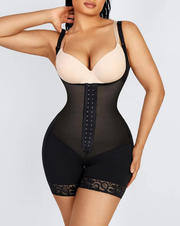 Abdominal Compression Hook and Eye Sleeveless Shapewear