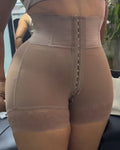 Tummy Shaping Lace Trims Sculpting Shorts RosyBrown