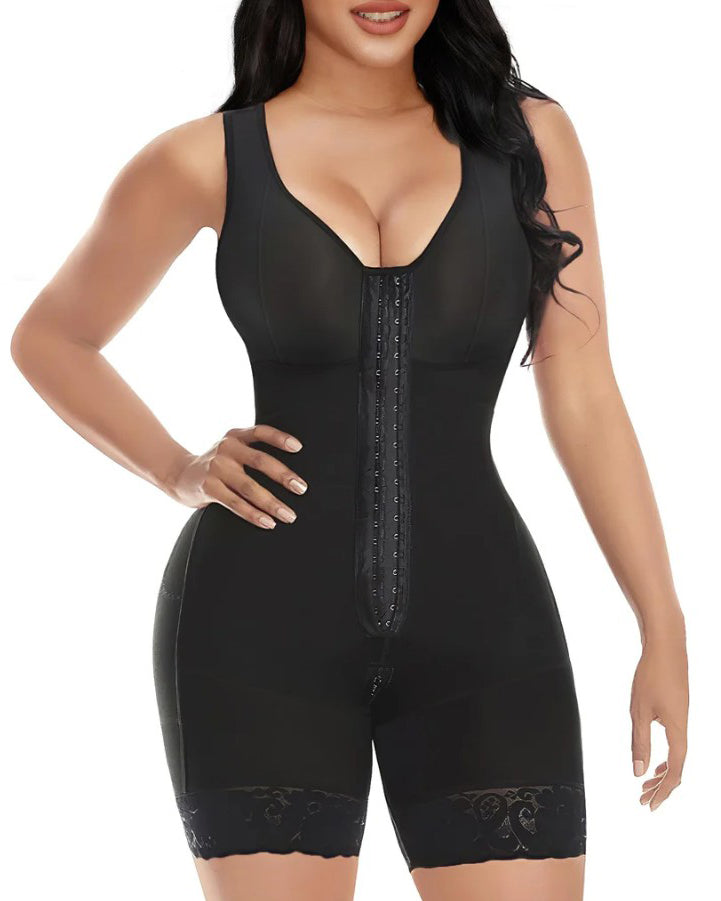 Women's Tummy-Control Sleeveless Full-Body Shapewear Black