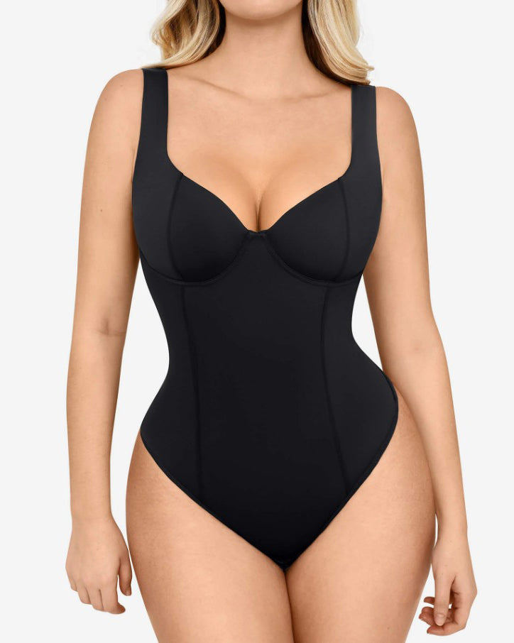 Women's V-Neck Tummy Controlling Bodysuit