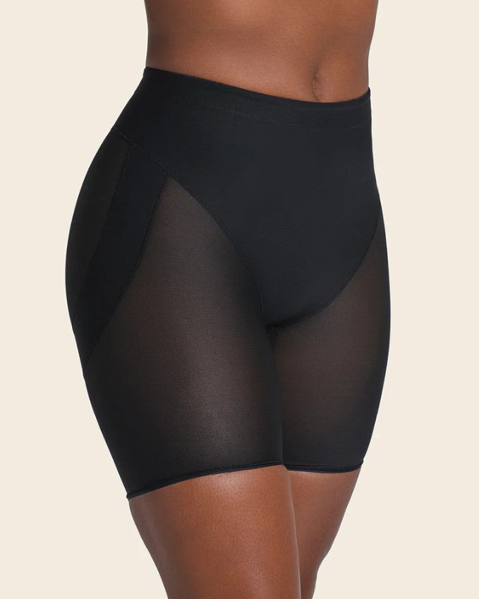 Butt Enhancing Sheer Mesh Shaper Shorts Black