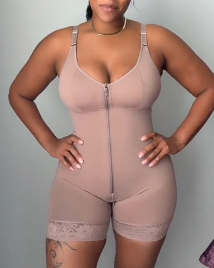 Front Zip Comfort Tummy Shaping Full Body Shaper