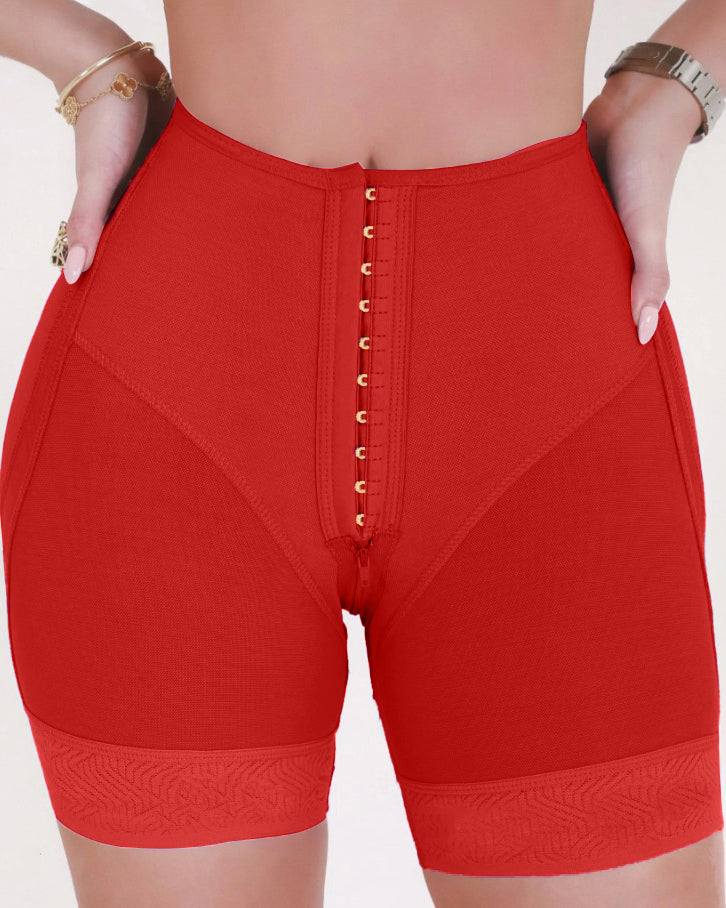 High Waist Hourglass Shaping Shorts Red