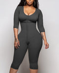 Tummy Control Hook And Eye Closure Support Shapewear Black