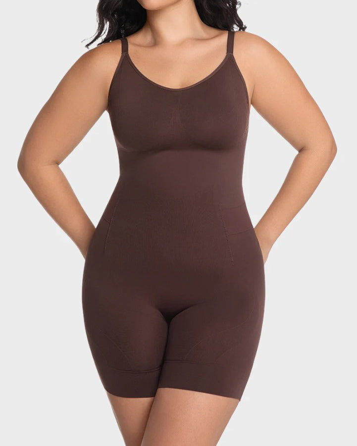 Tummy Control Seamless Body Shaper Brown