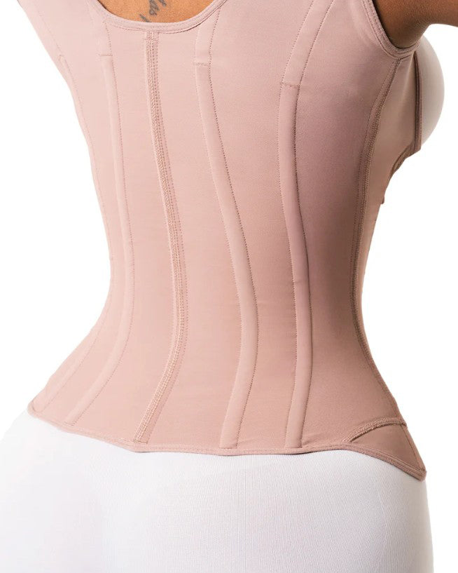 Open Bust Steel Bone Wide Strap Waist Trainer Vest
