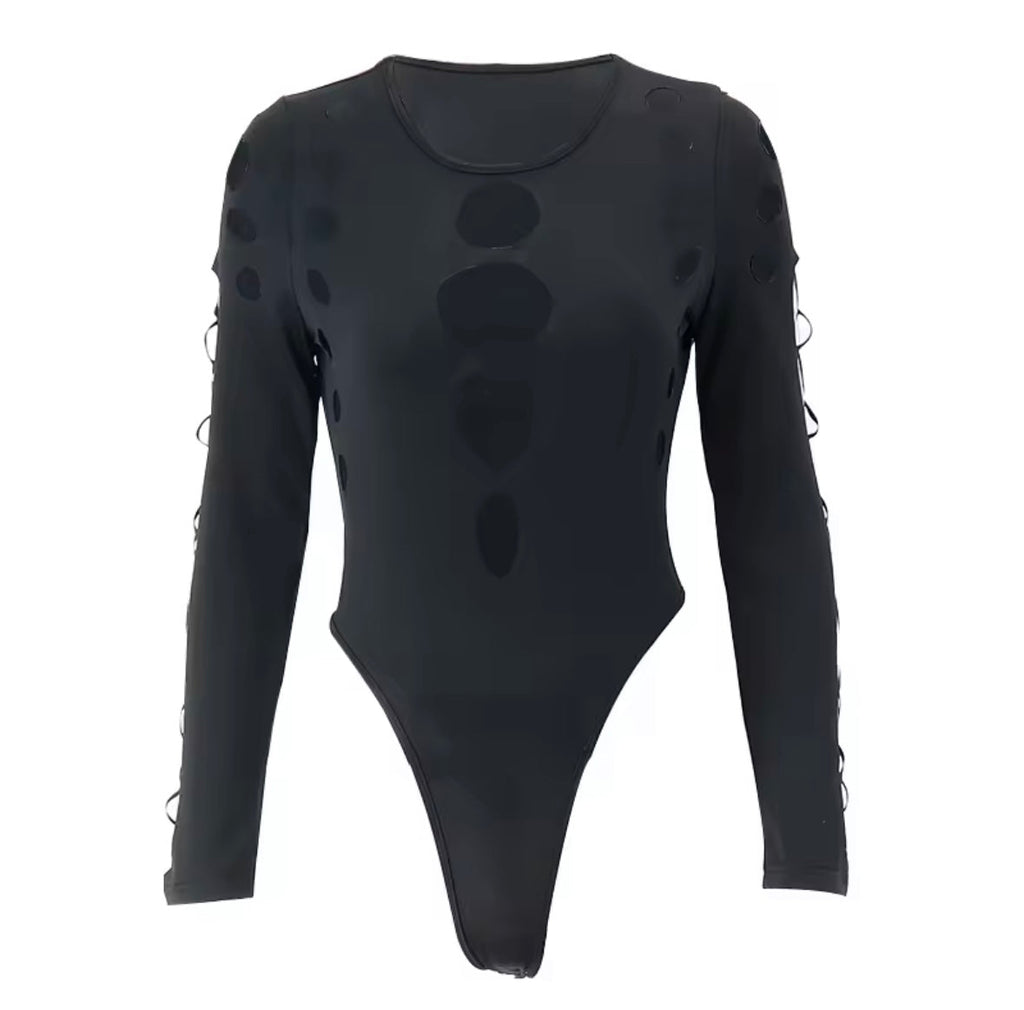 Black cut out bodysuit