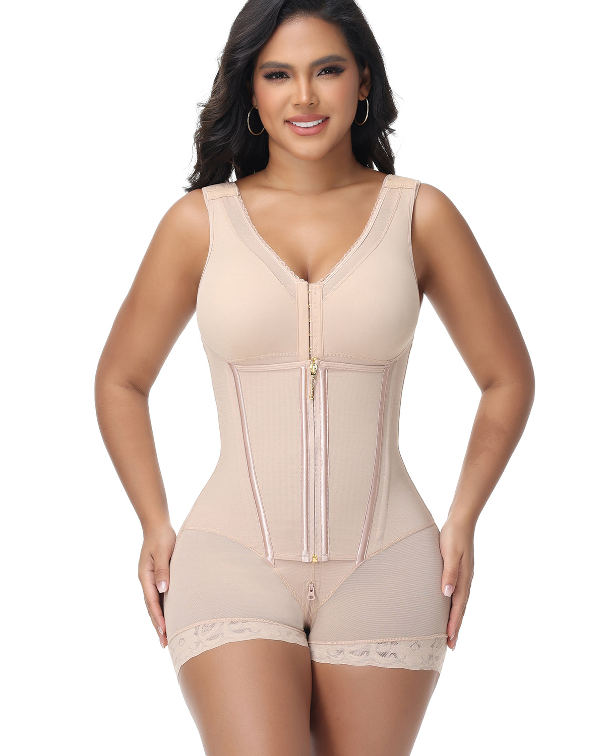 Fajas Colombianas Hourglass Double Control Body Shaper Tan
