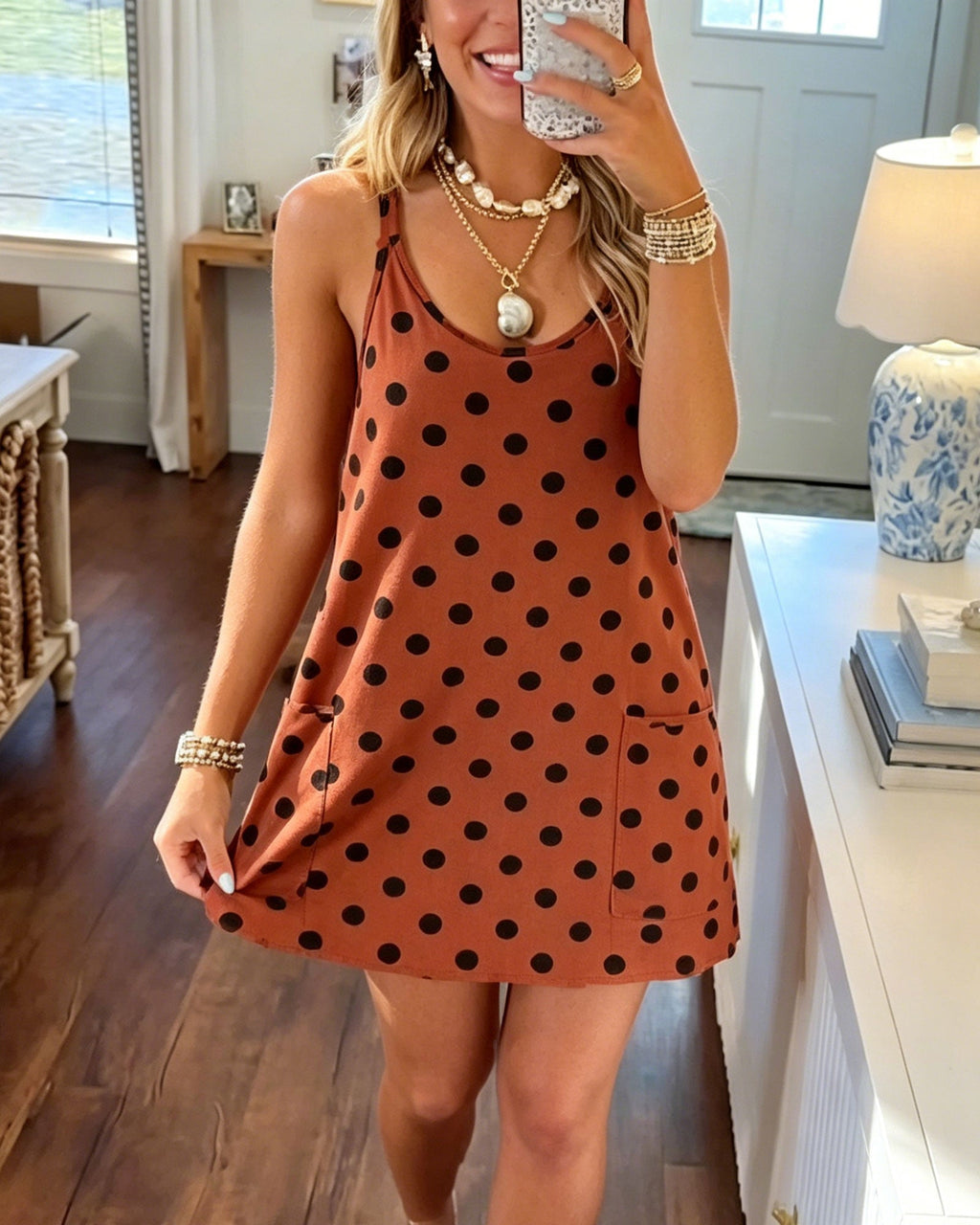 Polka Dot Sleeveless Sundress