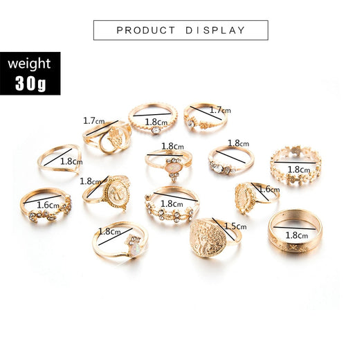 15 Pcs/set Rings