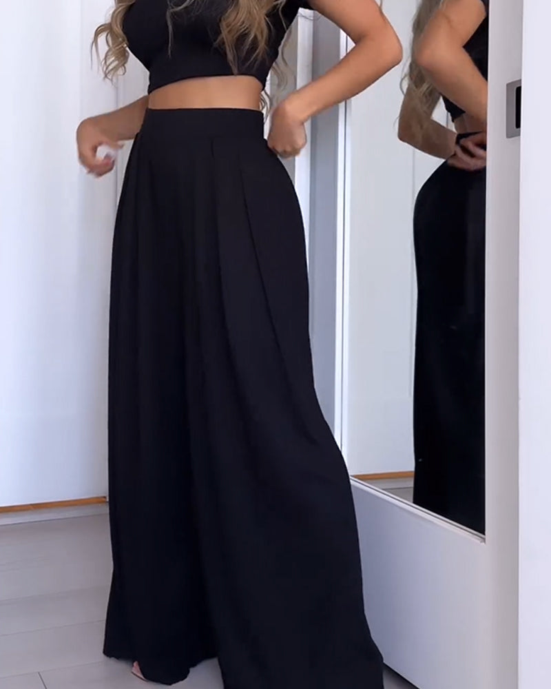 Loose Casual Pants Black