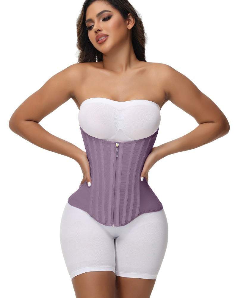 Waist Trainer for Women Tummy Control Waist Cincher Corset Sport Workout Body Shaper Postpartum Belly Band Gym Purple