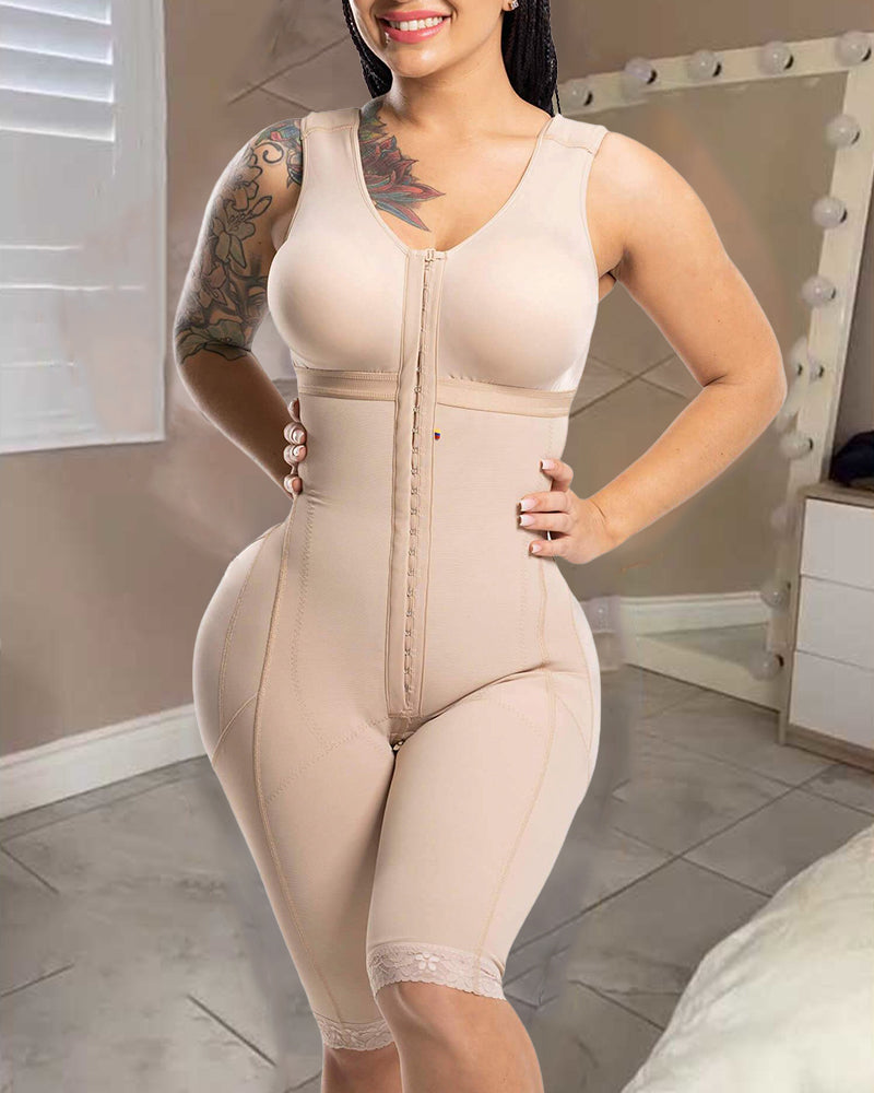 High Compression Slimming Shapewear With Bra Tan