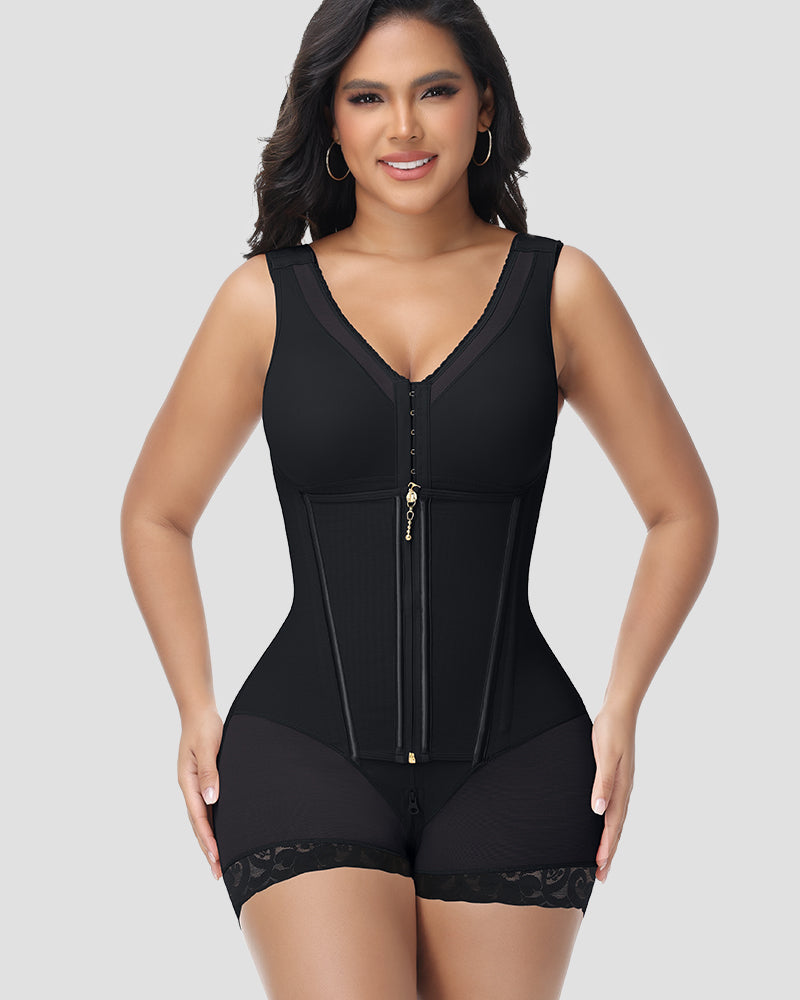 Fajas Colombianas Hourglass Double Control Body Shaper Black