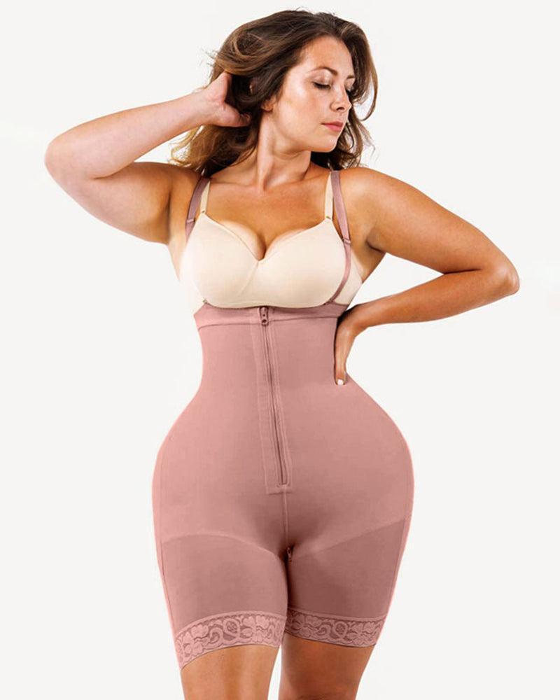 Firm Tummy Compression Butt Lifter RosyBrown
