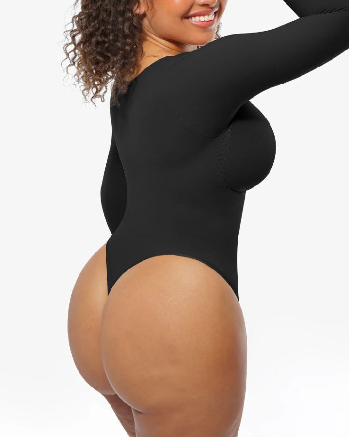 Tummy Shaping V Neck Slimming Thong Bodysuit