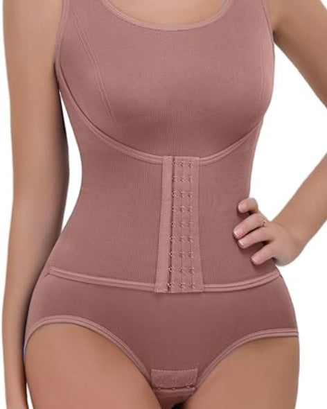 Seamless Comfortable Double-Layer Tummy Shaping Thong Bodysuit