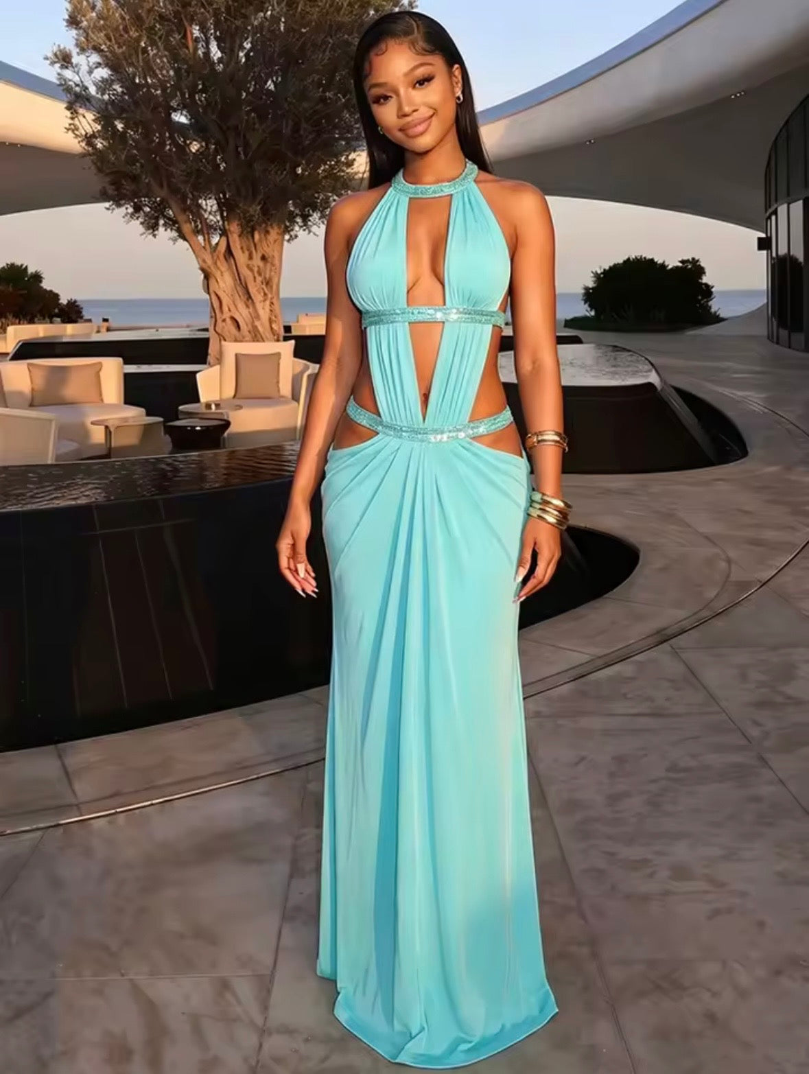 Cut out maxi gown