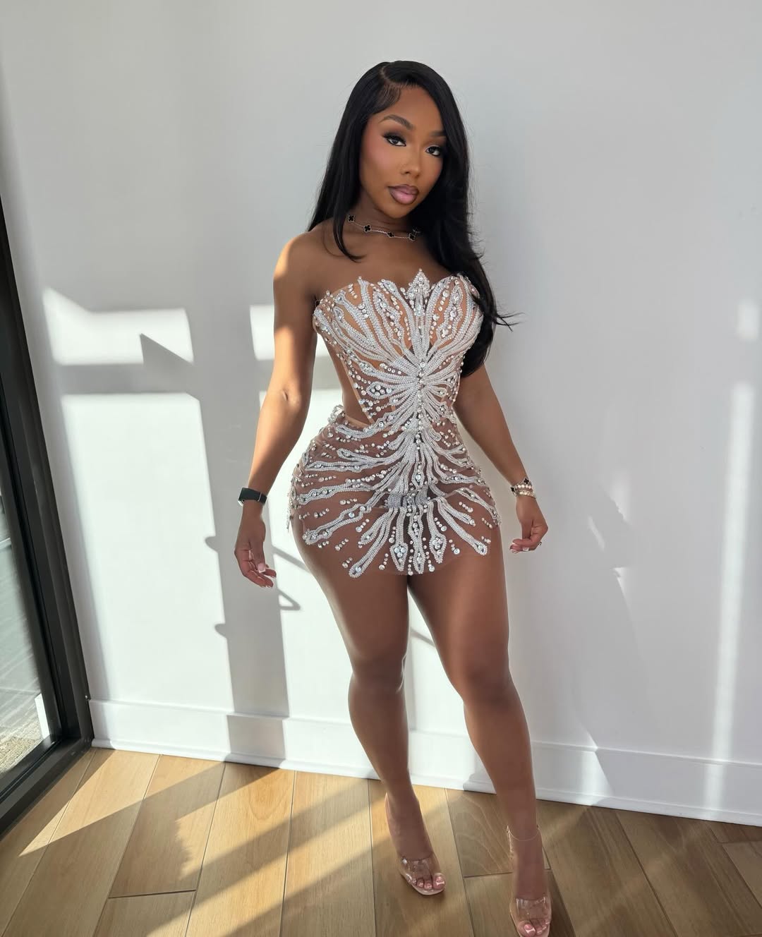 Silver Flare Dress