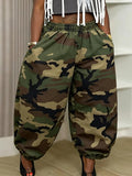 Camo Wide-Leg Jogger Pants