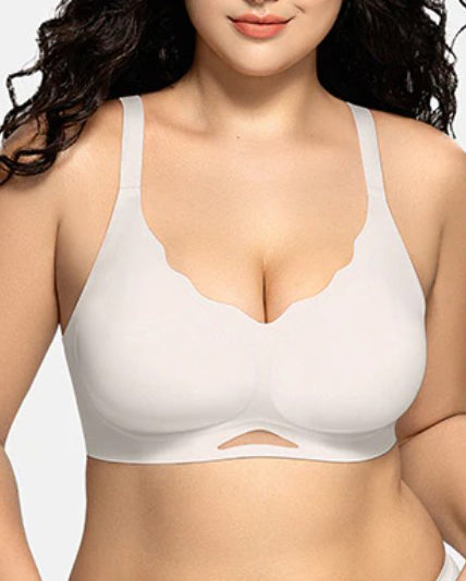Women's Sheer Mesh Seamless Bra White