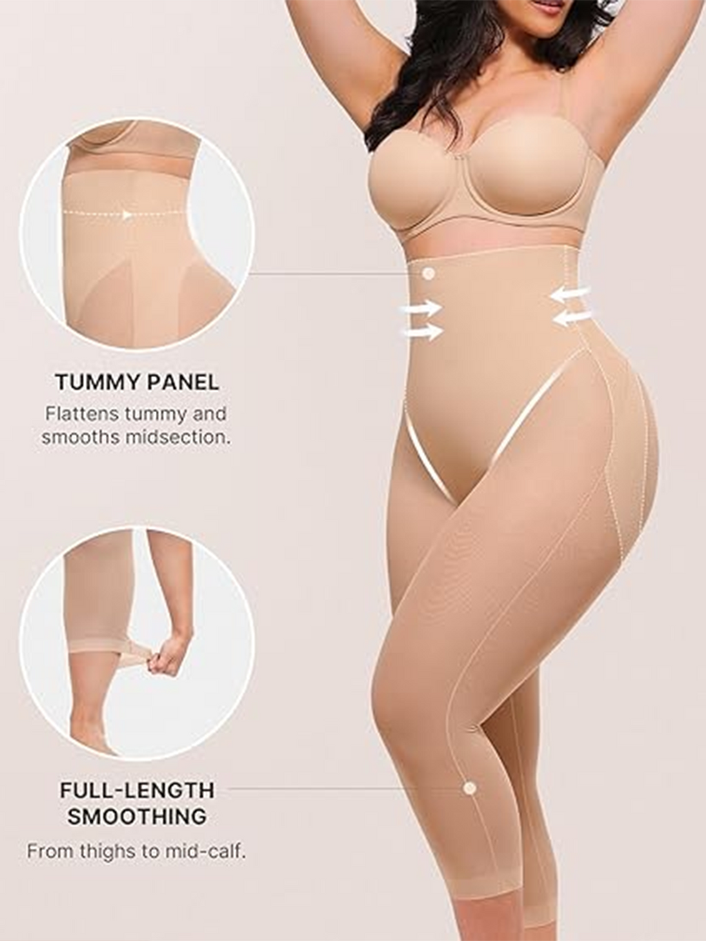 Women's Seamless Tight Shaping Hip Lifting Capri Pants