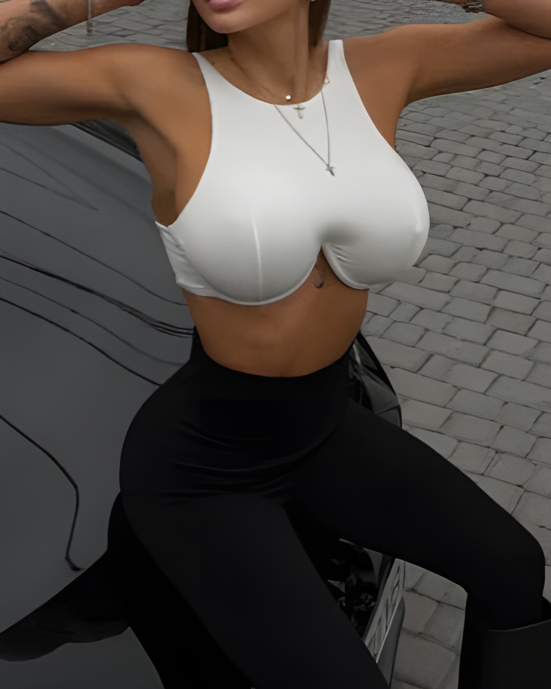 Cotton Support Bra with Adjustable Back
