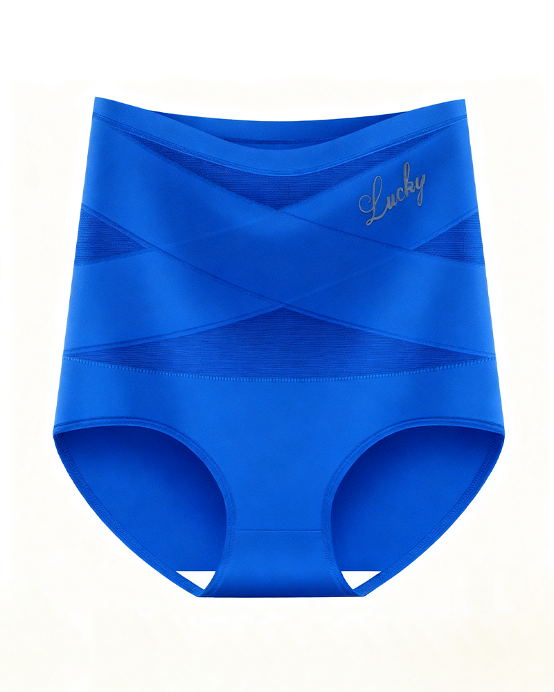 High-Waisted Tummy-Control Panties Blue