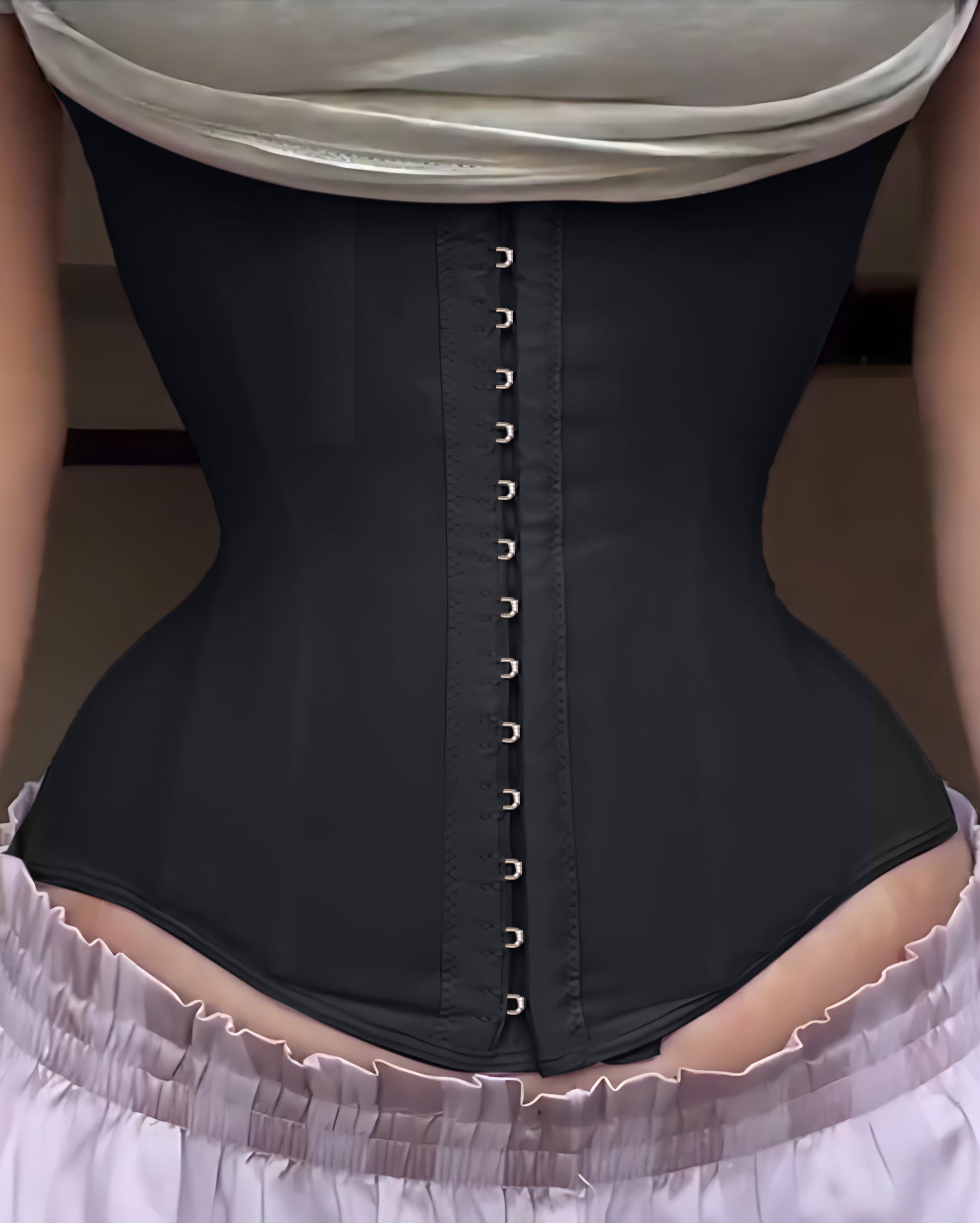 Women's Steel Bone Abdominal Compression Waist Trainer Black