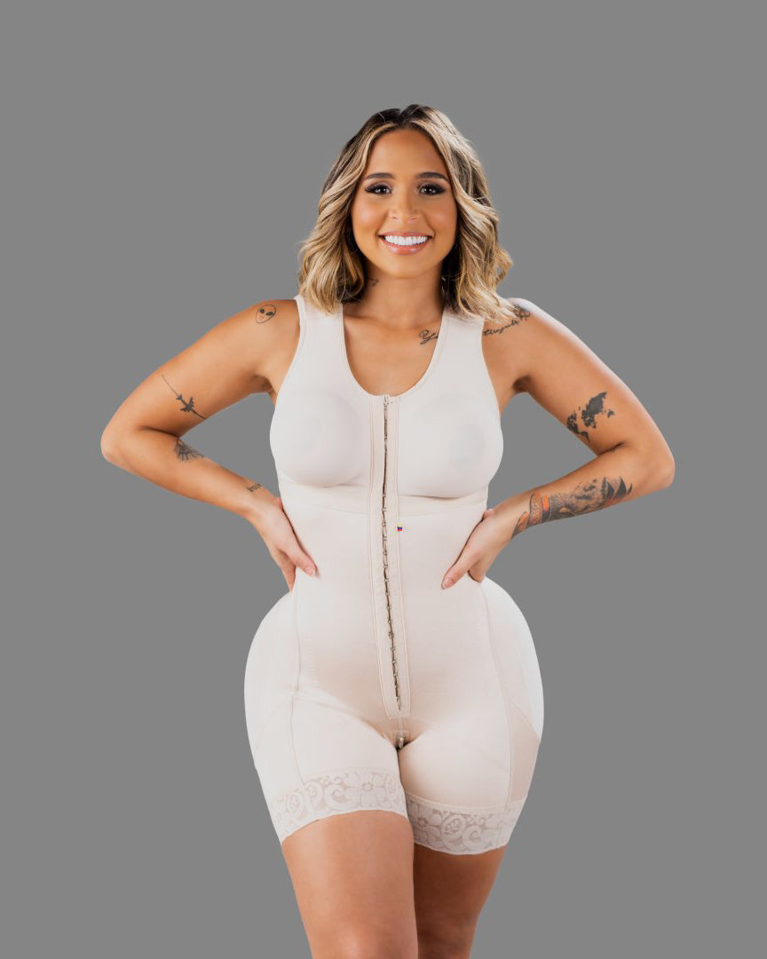 Stage 2 Post-Op Shapewear Faja With Bra Tan