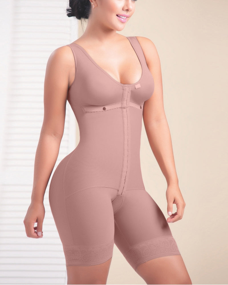 Tummy Control Post Op Fajas Shapewear For Women RosyBrown