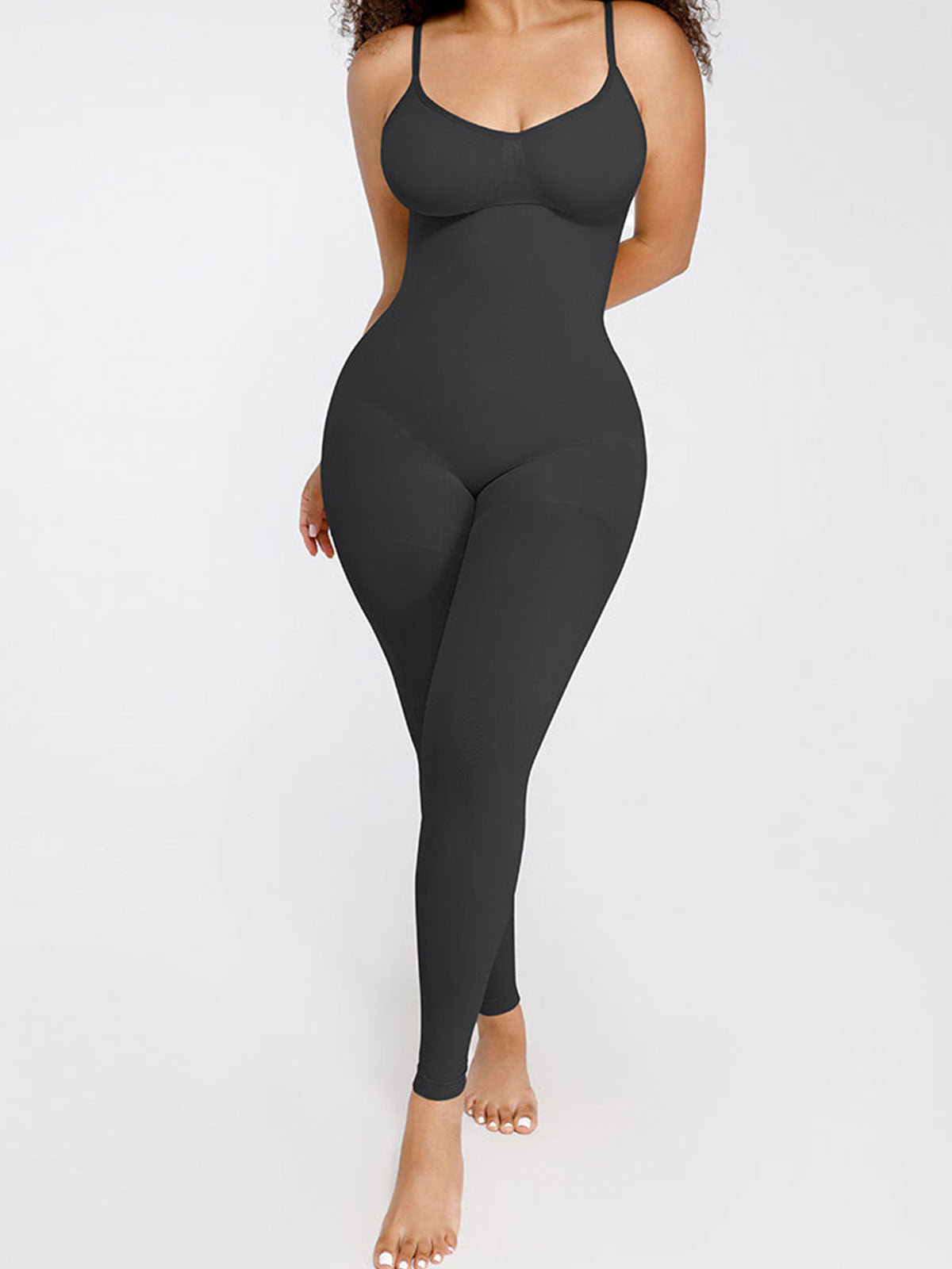 Seamless Waist-Breast Support Mid Thigh Body Shaper