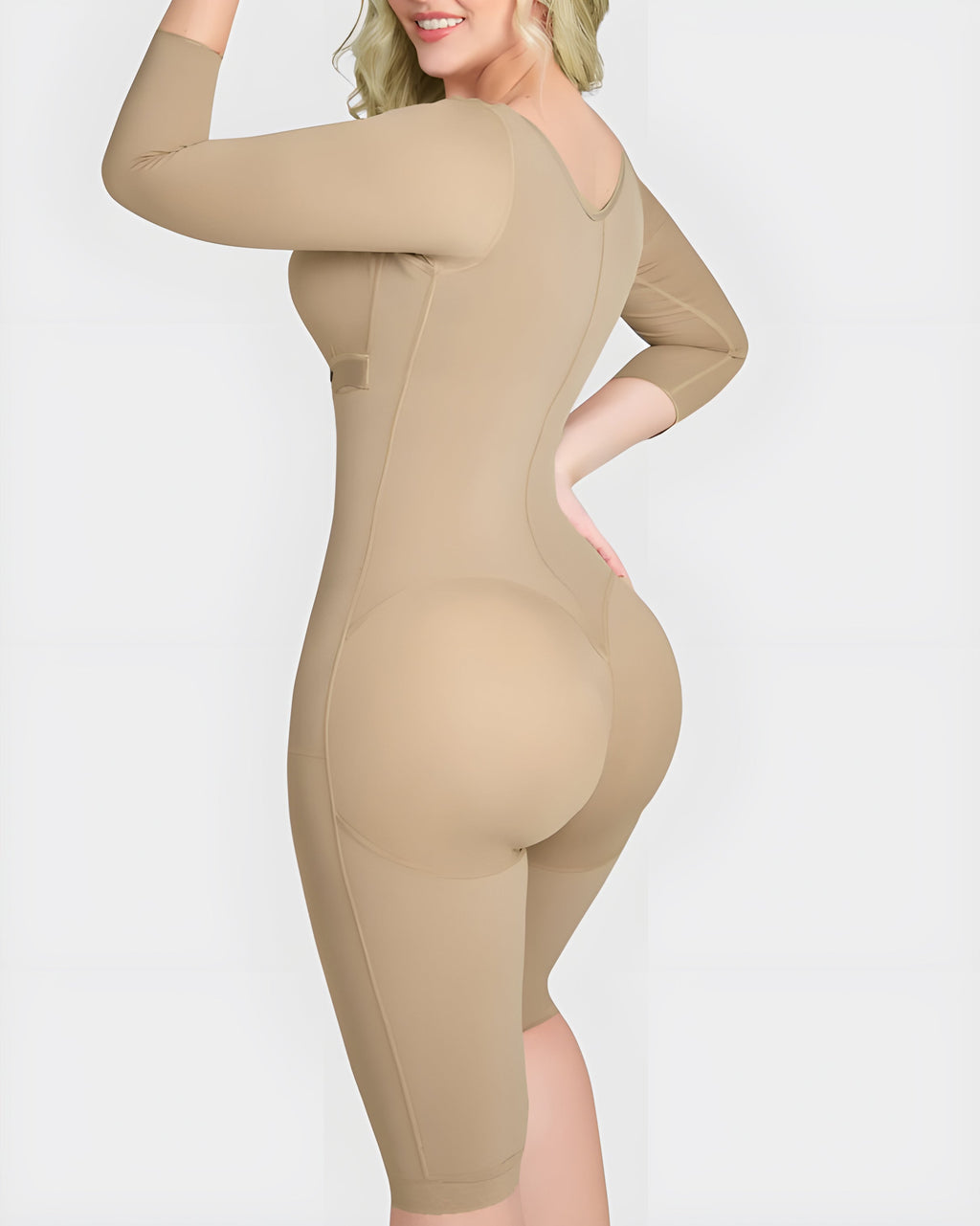 Mid-Length Sleeve Full Body Shaper with Bra