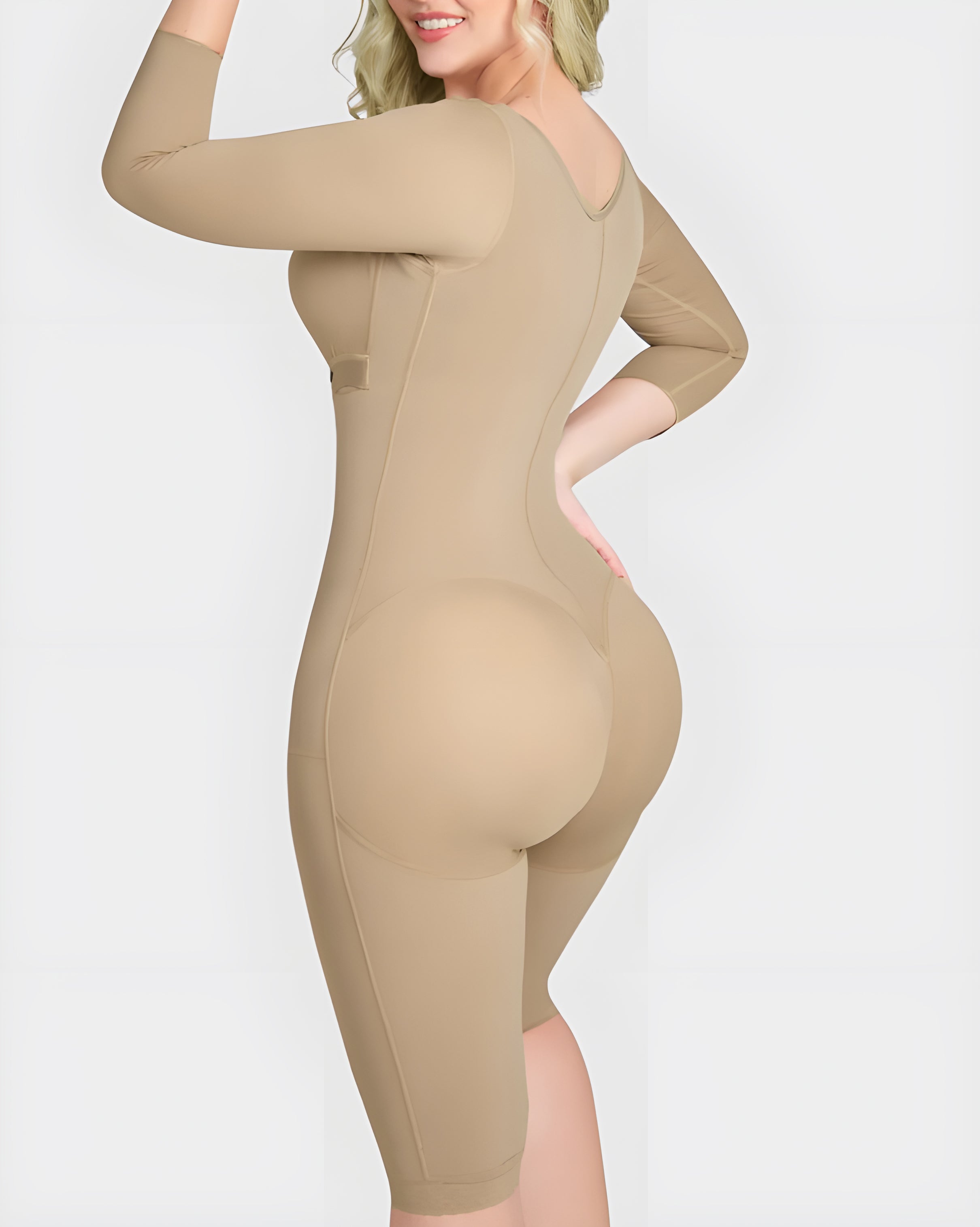 Mid-Length Sleeve Full Body Shaper with Bra