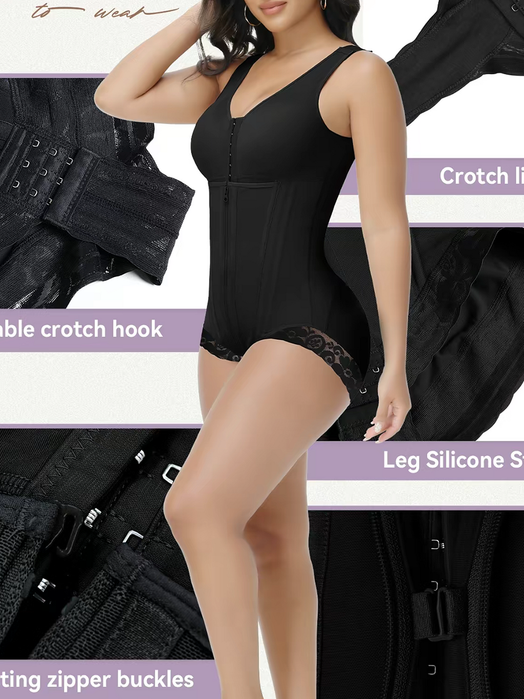 Fajas Colombianas Moldeadoras Double Layer Design With Adjustable Hooks Memory Steel Boning