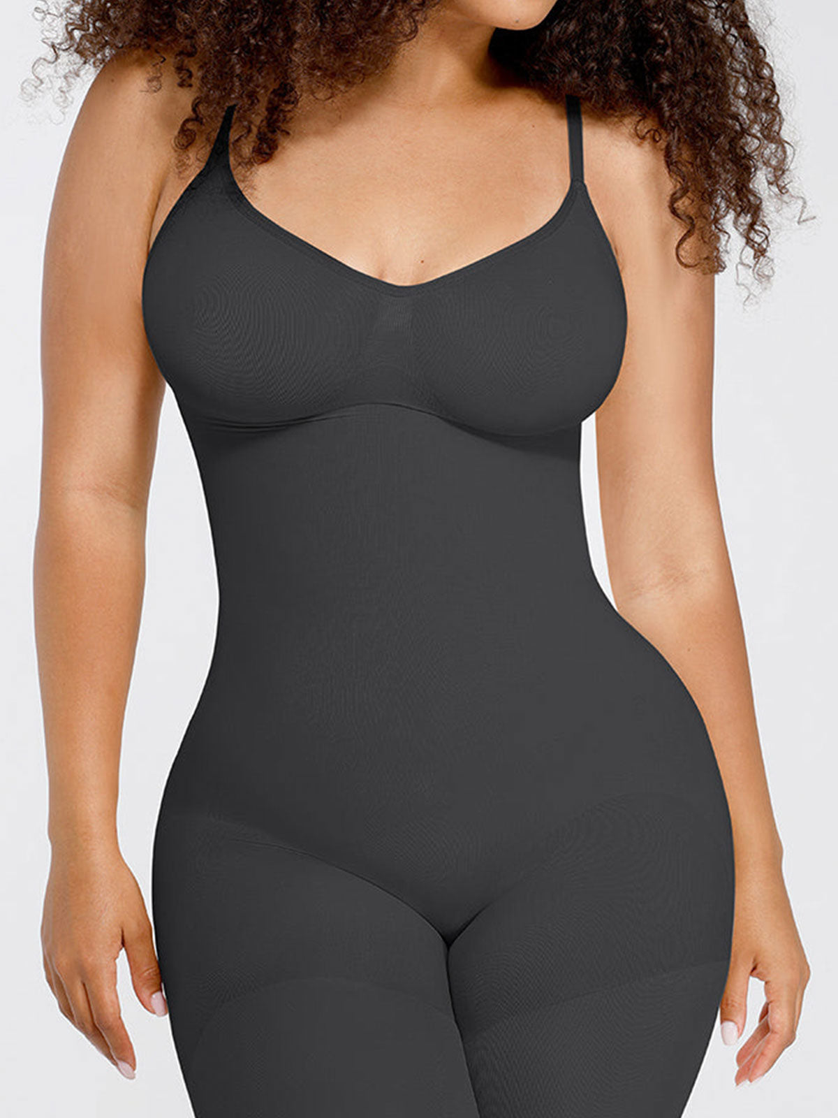 Seamless Waist-Breast Support Mid Thigh Body Shaper